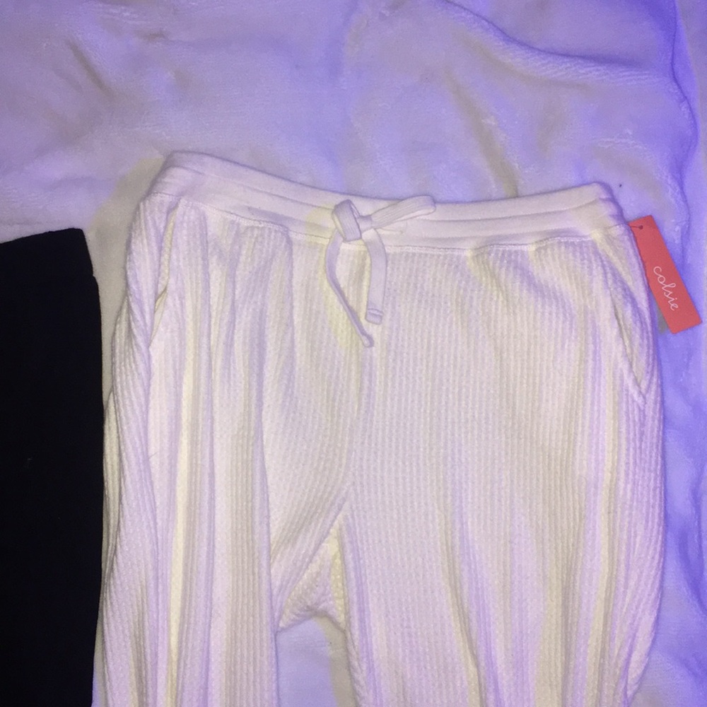 Two black and white sweatpants!!